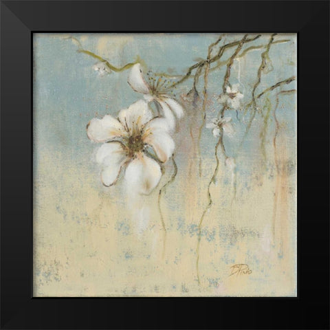 Cherry Blossom I Black Modern Wood Framed Art Print by Pinto, Patricia
