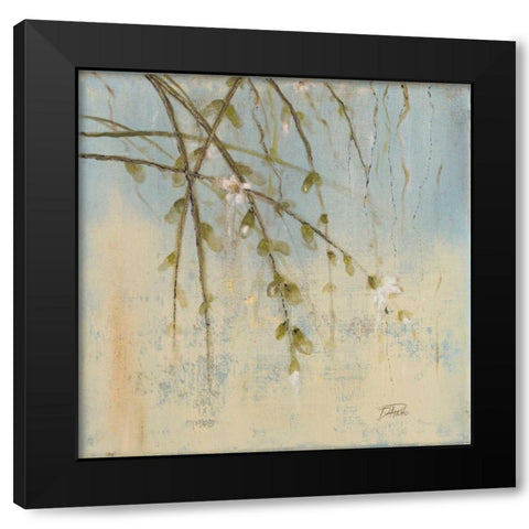 Cherry Blossom II Black Modern Wood Framed Art Print by Pinto, Patricia