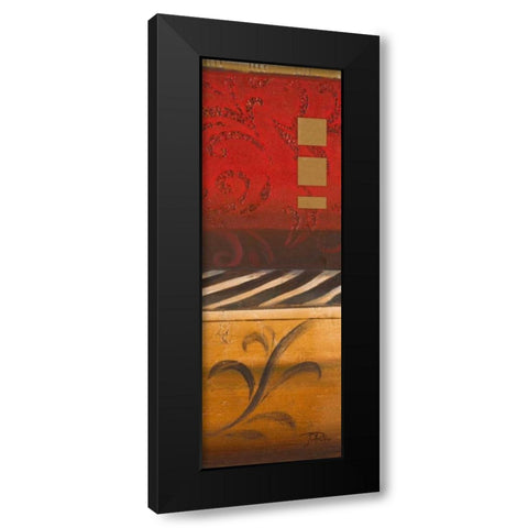 Red Collage I Black Modern Wood Framed Art Print by Pinto, Patricia