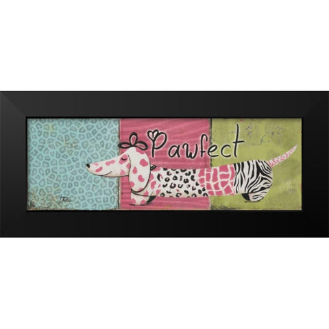 Pawfect Black Modern Wood Framed Art Print by Pinto, Patricia