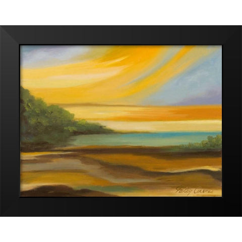 Afternoon I Black Modern Wood Framed Art Print by Arenas, Nelly