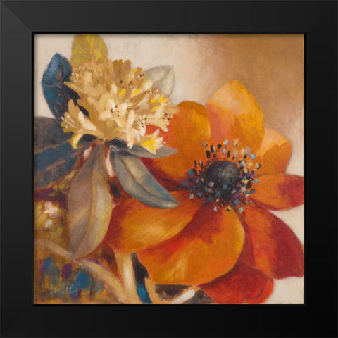 Life is Blooming Black Modern Wood Framed Art Print by Loreth, Lanie