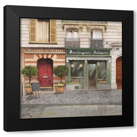 French Store I Black Modern Wood Framed Art Print with Double Matting by Medley, Elizabeth