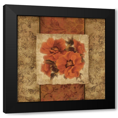 Spice Flower II Black Modern Wood Framed Art Print with Double Matting by Medley, Elizabeth