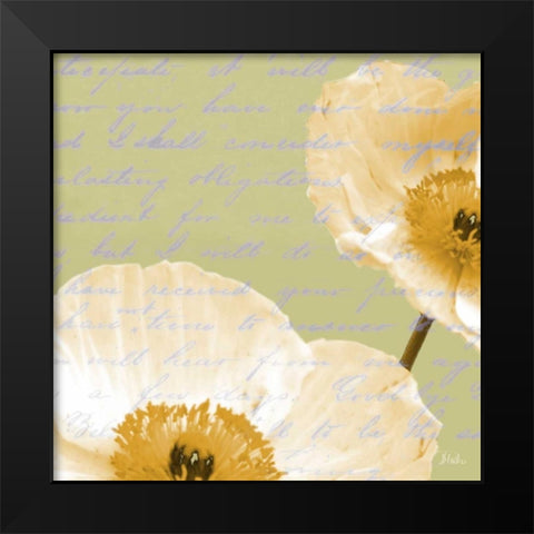 Written In The Wind I Black Modern Wood Framed Art Print by Pinto, Patricia