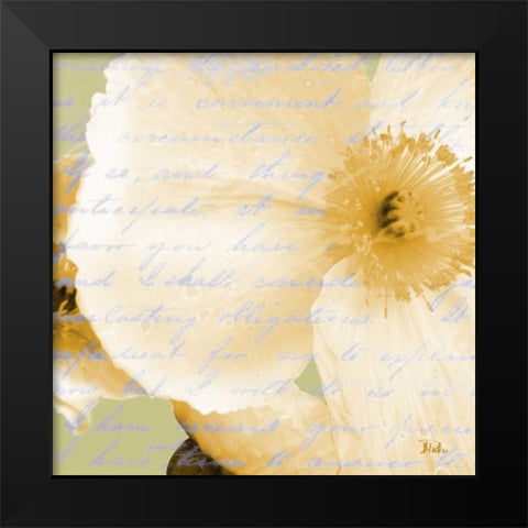 Written In The Wind II Black Modern Wood Framed Art Print by Pinto, Patricia
