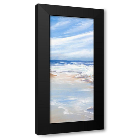 Beach Panel I Black Modern Wood Framed Art Print with Double Matting by Kingsley