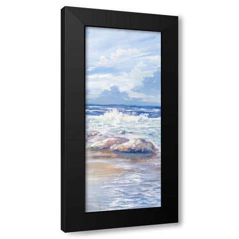 Beach Panel II Black Modern Wood Framed Art Print with Double Matting by Kingsley