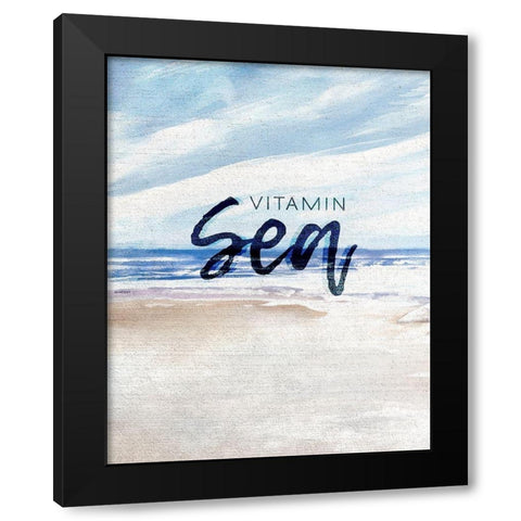 Vitamin Sea Black Modern Wood Framed Art Print by Kingsley