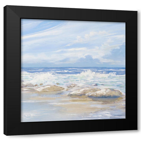 Sea Breeze II Black Modern Wood Framed Art Print by Meneely, Dan