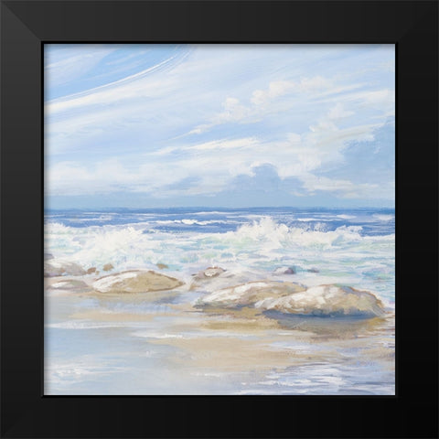 Sea Breeze II Black Modern Wood Framed Art Print by Meneely, Dan