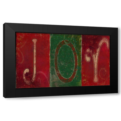 Holiday Joy Black Modern Wood Framed Art Print with Double Matting by Pinto, Patricia