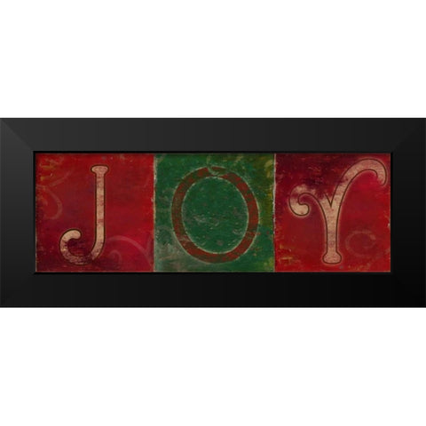 JOY Black Modern Wood Framed Art Print by Pinto, Patricia