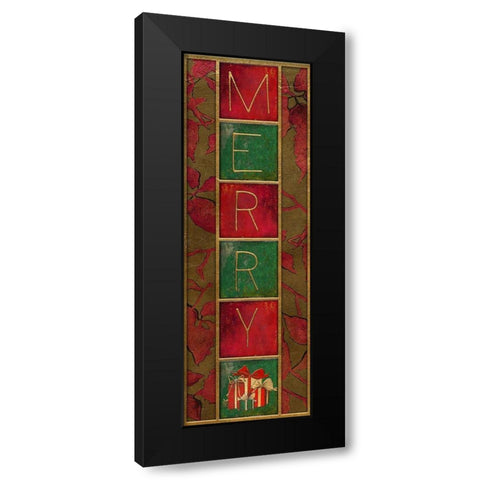 Seasons Greetings Panel II Black Modern Wood Framed Art Print by Pinto, Patricia