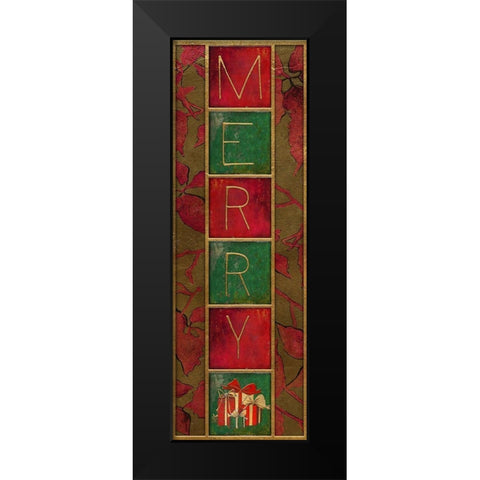 Seasons Greetings Panel II Black Modern Wood Framed Art Print by Pinto, Patricia
