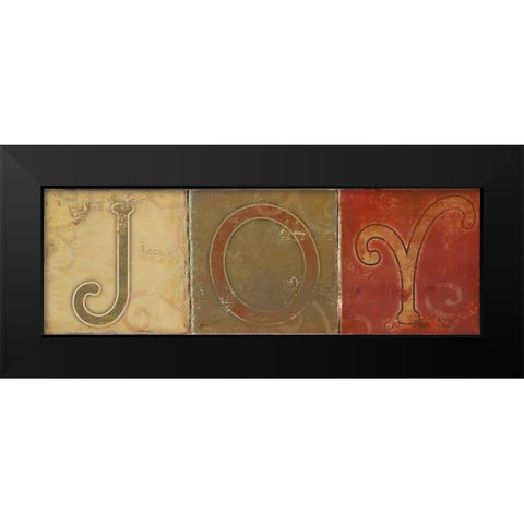 JOY Black Modern Wood Framed Art Print by Pinto, Patricia