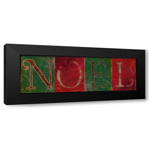 NOEL Black Modern Wood Framed Art Print with Double Matting by Pinto, Patricia