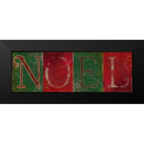 NOEL Black Modern Wood Framed Art Print by Pinto, Patricia
