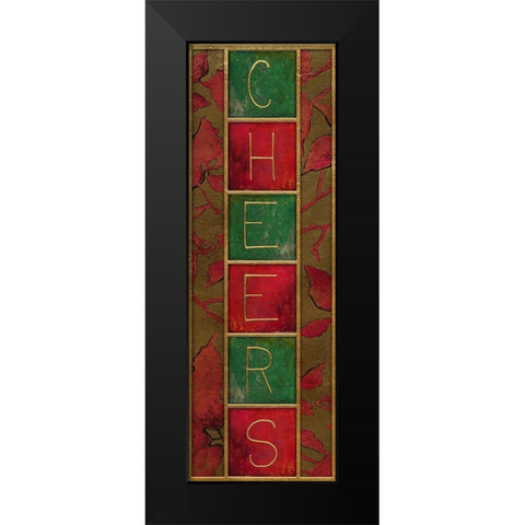 Seasons Greetings Panel I Black Modern Wood Framed Art Print by Pinto, Patricia