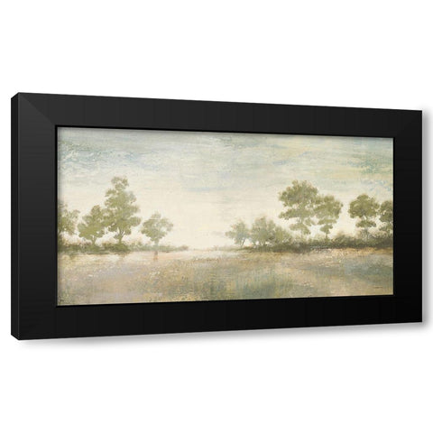 Distant Valley Black Modern Wood Framed Art Print with Double Matting by Marcon, Michael