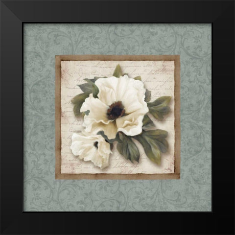 Silversage Flower I Black Modern Wood Framed Art Print by Medley, Elizabeth