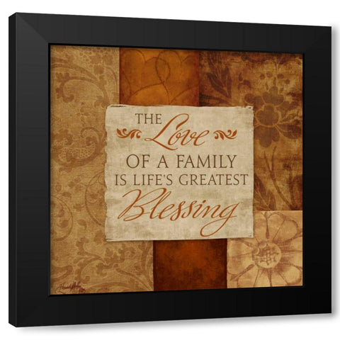 Love of a Family Black Modern Wood Framed Art Print with Double Matting by Medley, Elizabeth