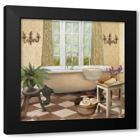 French Bath I Black Modern Wood Framed Art Print with Double Matting by Medley, Elizabeth