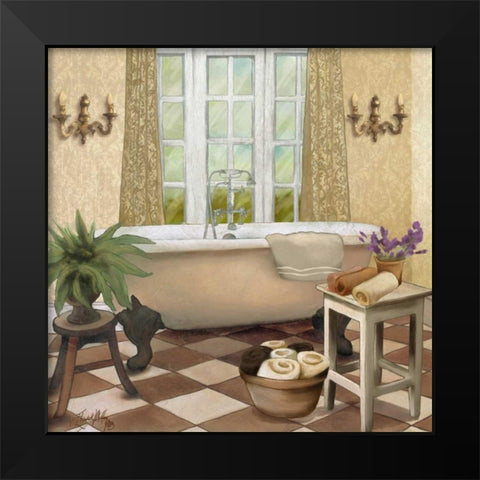 French Bath I Black Modern Wood Framed Art Print by Medley, Elizabeth