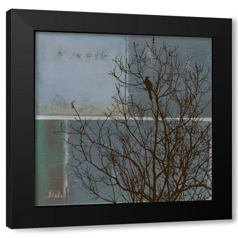 Full Moon I Black Modern Wood Framed Art Print with Double Matting by Pinto, Patricia