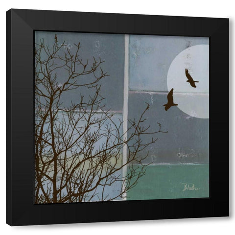 Full Moon II Black Modern Wood Framed Art Print with Double Matting by Pinto, Patricia