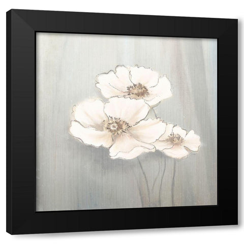 White Plantation I Black Modern Wood Framed Art Print with Double Matting by Pinto, Patricia
