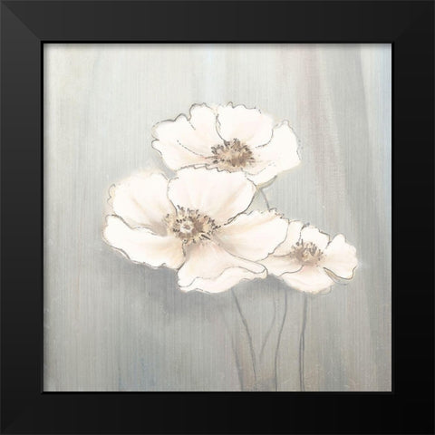 White Plantation I Black Modern Wood Framed Art Print by Pinto, Patricia
