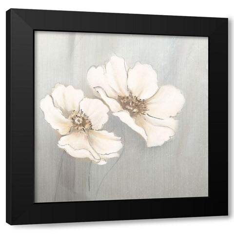White Plantation II Black Modern Wood Framed Art Print with Double Matting by Pinto, Patricia