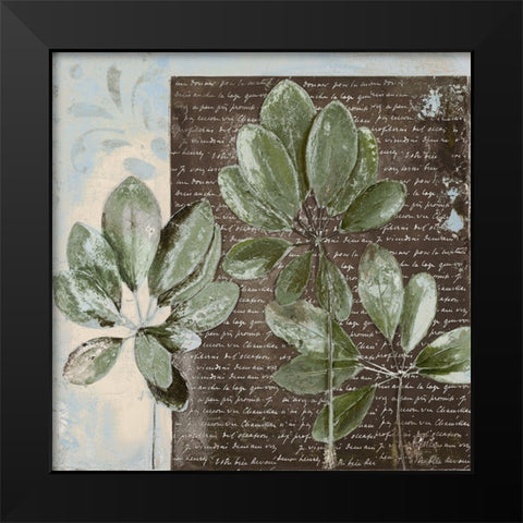 Botanica on Blue I Black Modern Wood Framed Art Print by Pinto, Patricia