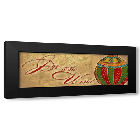 Joy to the World Black Modern Wood Framed Art Print by Pinto, Patricia