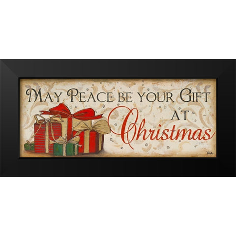 Peace at Christmas Black Modern Wood Framed Art Print by Pinto, Patricia