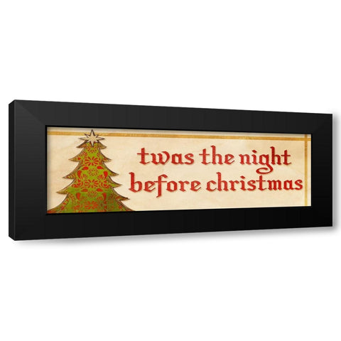 Twas the Night Black Modern Wood Framed Art Print by Pinto, Patricia