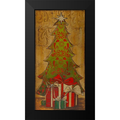 Christmas Tree I Black Modern Wood Framed Art Print by Pinto, Patricia