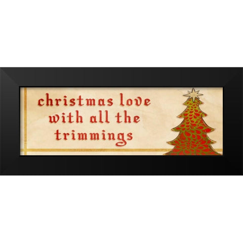 Trimmings Black Modern Wood Framed Art Print by Pinto, Patricia