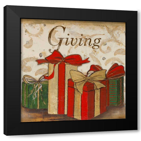 Giving Black Modern Wood Framed Art Print with Double Matting by Pinto, Patricia