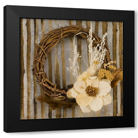 Wreath II Black Modern Wood Framed Art Print by Pinto, Patricia