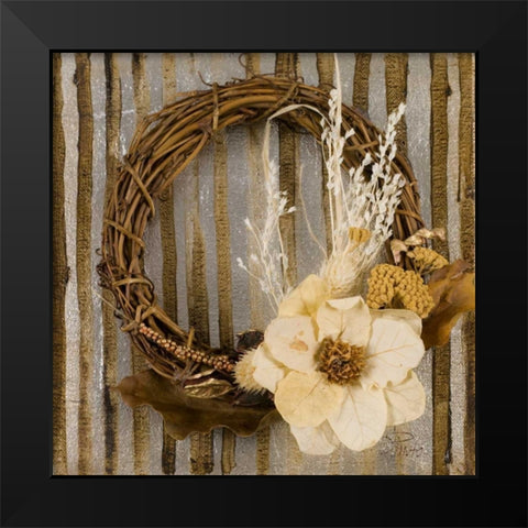 Wreath II Black Modern Wood Framed Art Print by Pinto, Patricia