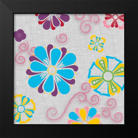Gladys Garden Bright I Black Modern Wood Framed Art Print by Josefina