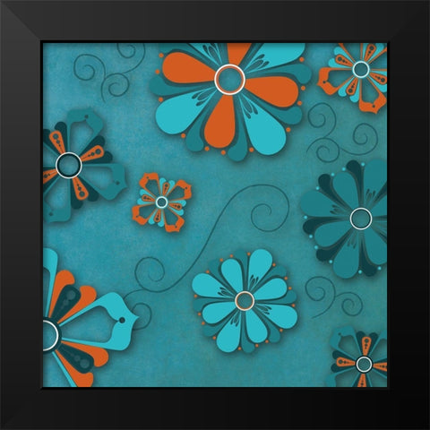 Gladys Garden Bright II Black Modern Wood Framed Art Print by Josefina