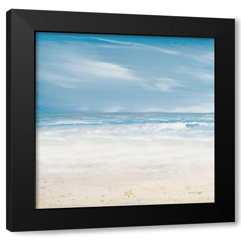 Misty Coastal Days II Black Modern Wood Framed Art Print with Double Matting by Kingsley
