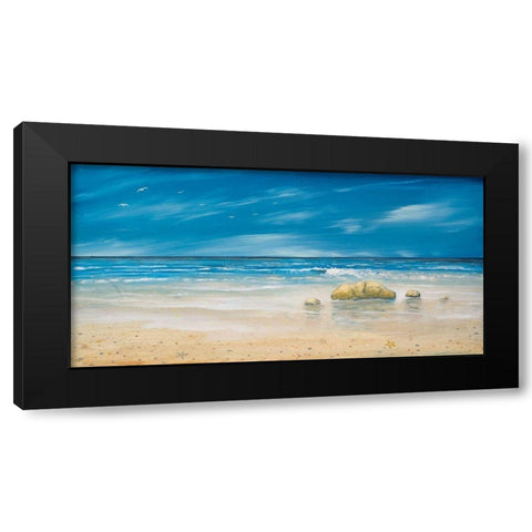 By the Shore Black Modern Wood Framed Art Print by Kingsley