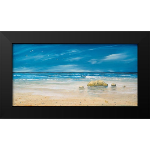 By the Shore Black Modern Wood Framed Art Print by Kingsley