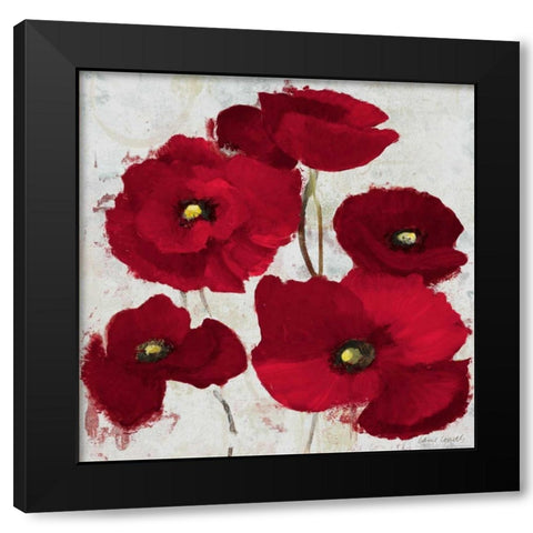 Kindle Poppies I Black Modern Wood Framed Art Print by Loreth, Lanie