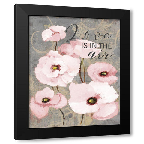 Kindles Blush Poppies I Black Modern Wood Framed Art Print with Double Matting by Loreth, Lanie