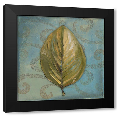 Swift Leaf I Black Modern Wood Framed Art Print with Double Matting by Pinto, Patricia